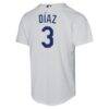 Edwin Díaz Los Angeles Dodgers Nike Youth Home Baseline Jersey - White - Detail View