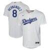 Enrique Hernández Los Angeles Dodgers Nike Youth Home Baseline Jersey - White - Front View