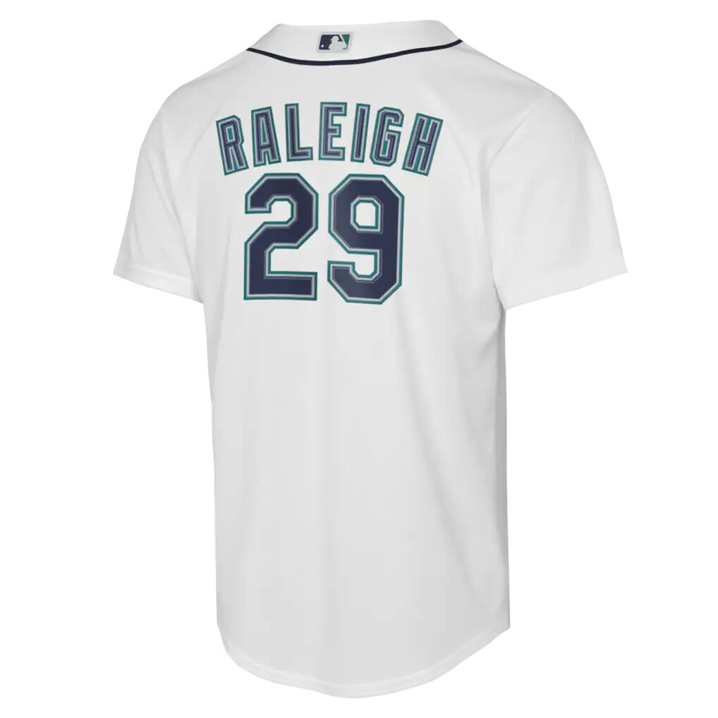 Cal Raleigh Seattle Mariners Nike Youth Home Baseline Jersey