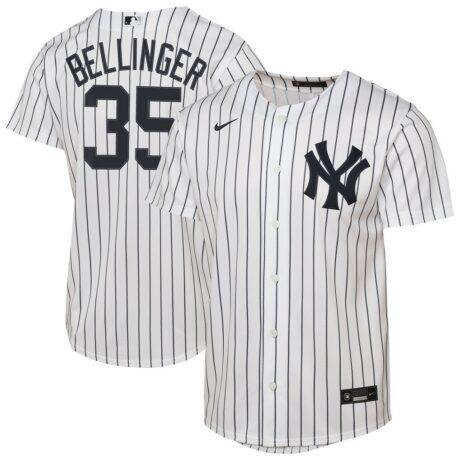 Cody Bellinger New York Yankees Nike Youth Home Baseline Jersey - White - Front View