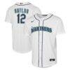 Josh Naylor Seattle Mariners Nike Youth Home Baseline Jersey - White - Front View