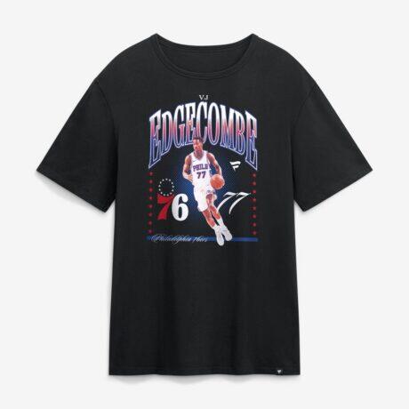 VJ Edgecombe Philadelphia 76ers Hype T-Shirt - Black - Front View