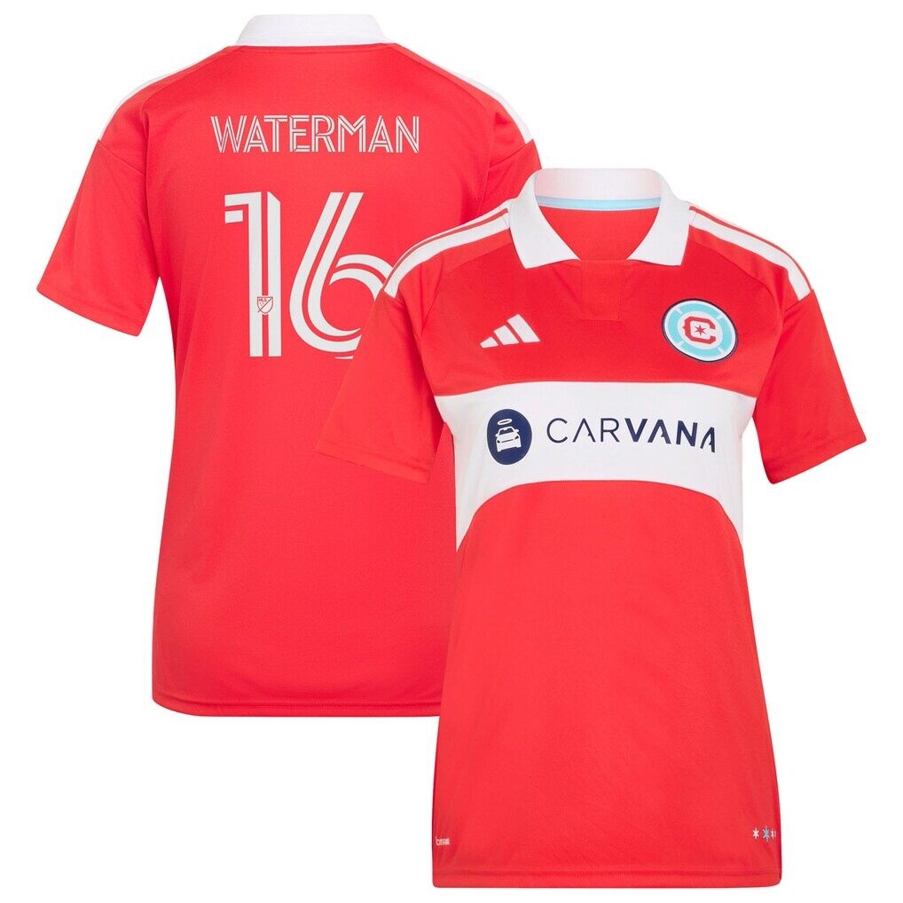 Joel Waterman Chicago Fire adidas Women's 2026 Forever Red Replica Jersey