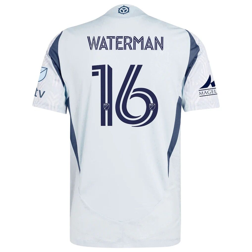 Joel Waterman Chicago Fire adidas 2025 The Municipal Kit On-Field Authentic Jersey - Light Blue