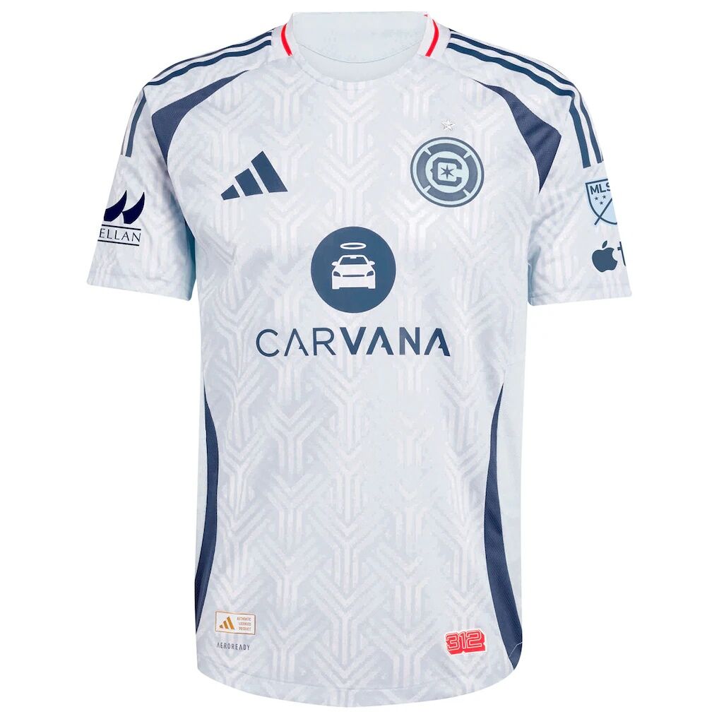 Joel Waterman Chicago Fire adidas 2025 The Municipal Kit On-Field Authentic Jersey - Light Blue