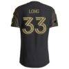 Aaron Long LAFC adidas 2026 Primary Kit On-Field Authentic Jersey - Black - Detail View