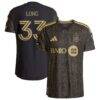 Aaron Long LAFC adidas 2026 Primary Kit On-Field Authentic Jersey - Black - Front View