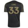 Aaron Long LAFC adidas 2026 Primary Kit Replica Jersey - Black - Detail View