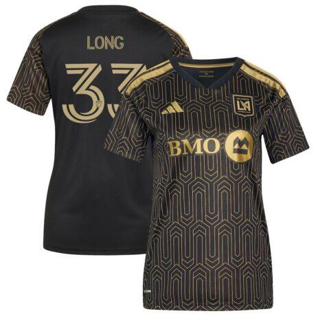 Aaron Long LAFC adidas Women's 2026 Primary Kit Replica Jersey - Black - Front View