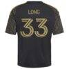 Aaron Long LAFC adidas Youth 2026 Primary Kit Replica Jersey - Black - Detail View