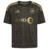 Aaron Long LAFC adidas Youth 2026 Primary Kit Replica Jersey - Black - Side View