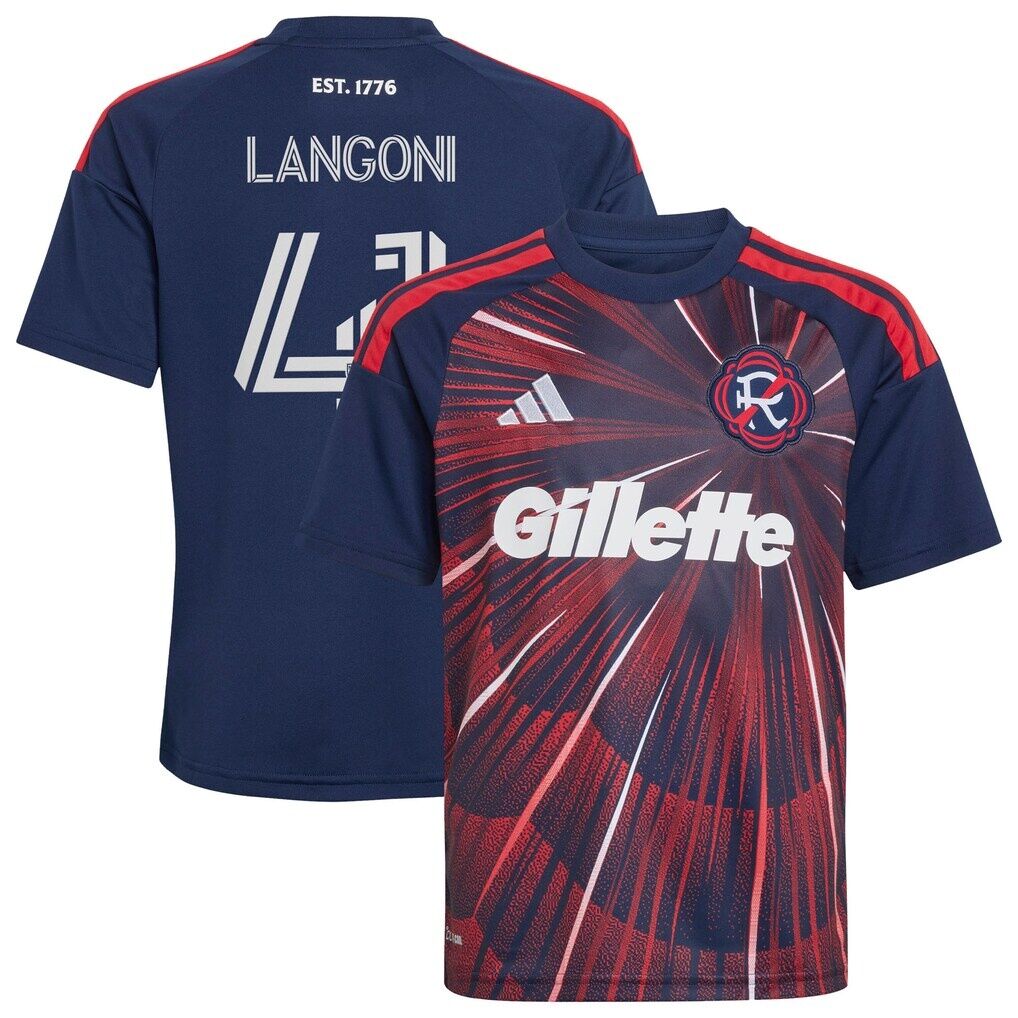 Luca Langoni New England Revolution adidas Youth 2026 Independence Day Replica Jersey