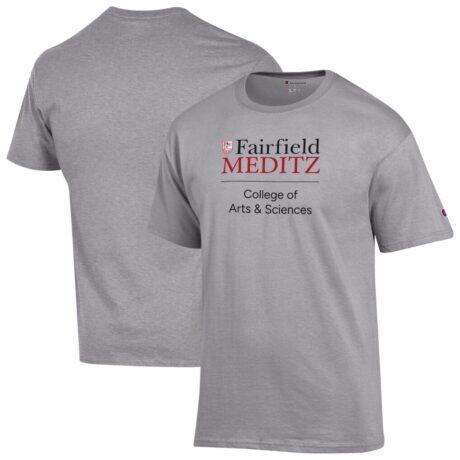 Fairfield Stags Champion Meditz College of Arts & Sciences Jersey T-Shirt - Gray - Front View