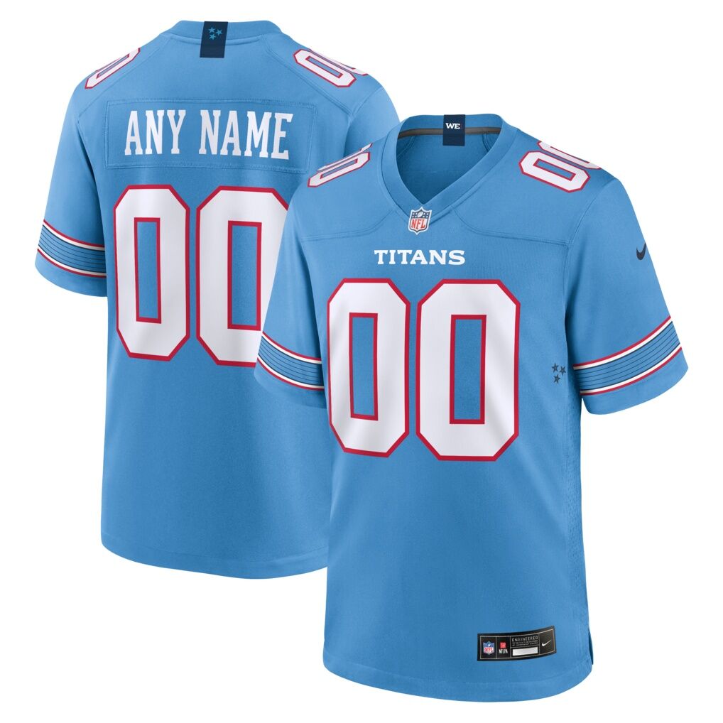 Tennessee Titans Nike Game Custom Jersey - Light Blue