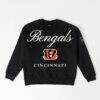 Cincinnati Bengals Gameday Couture Women's Legacy Club Premium Fleece Drop Shoulder Oversized Sweatshirt - Black - Alt1