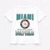Miami Dolphins Gameday Couture Women's Oversized All-Time Classic Flowy T-Shirt - White - Front View