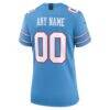 Tennessee Titans Nike Women's Game Custom Jersey - Light Blue - Detail View