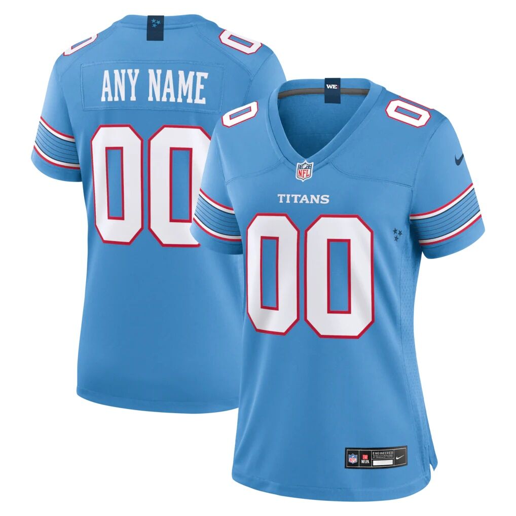 Tennessee Titans Nike Women's Game Custom Jersey - Light Blue