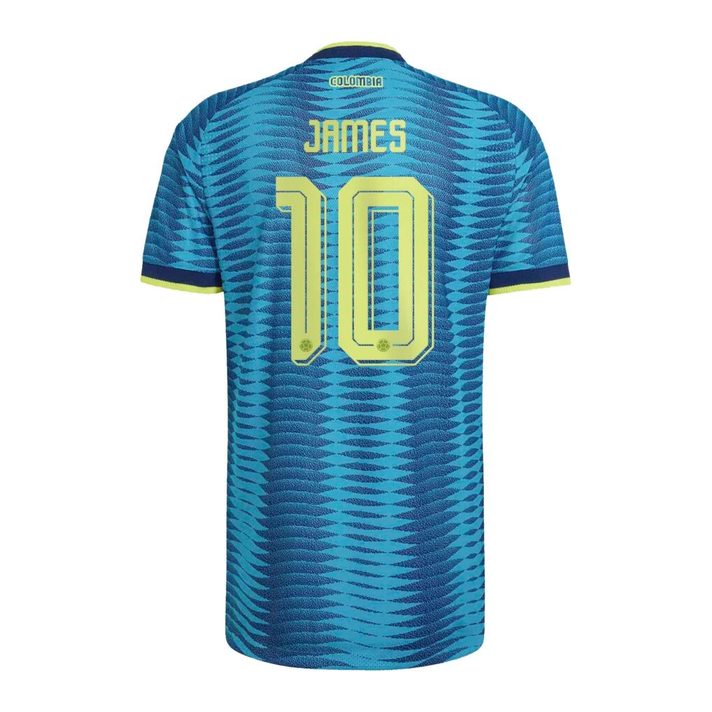 James Rodríguez Colombia National Team adidas 2026 Away On-Field Authentic Jersey - Turquoise