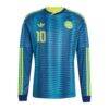 James Rodríguez Colombia National Team adidas 2026 Away Replica Long Sleeve Jersey - - Side View