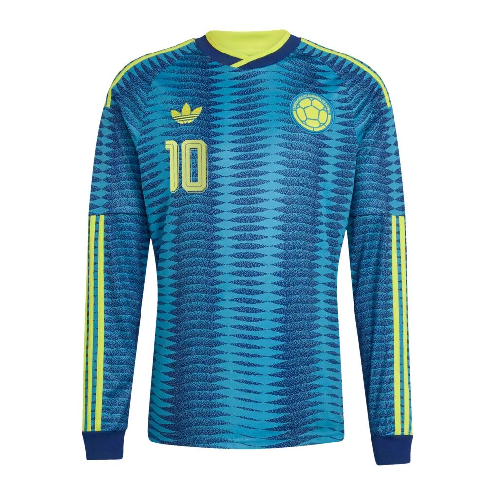 James Rodríguez Colombia National Team adidas 2026 Away Replica Long Sleeve Jersey - Turquoise