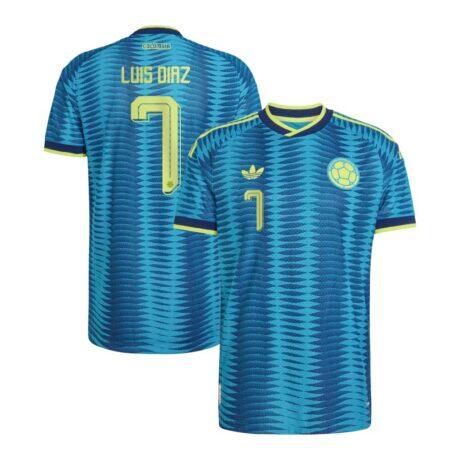 Luis Diaz Colombia National Team adidas 2026 Away On-Field Authentic Jersey - - Front View