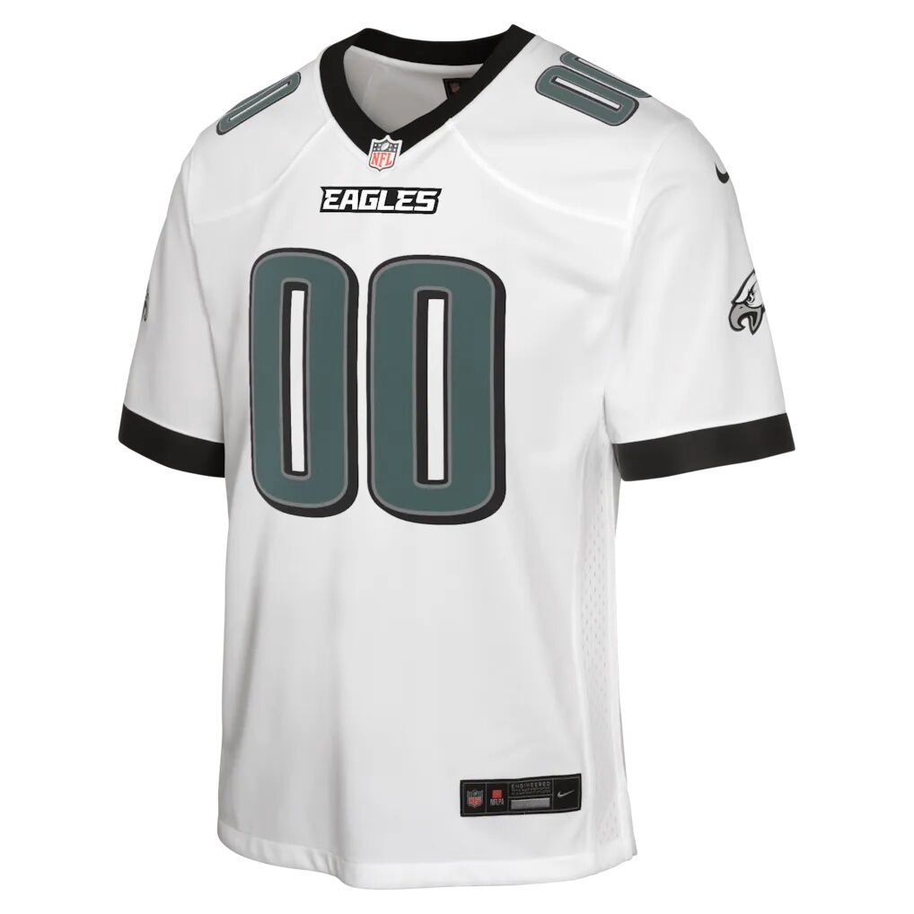 Philadelphia Eagles Nike Youth Away Custom Game Jersey