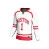 Boston University GameDay Greats Youth Lightweight Collegiate Men's Hockey Fashion Jersey - White - Side View