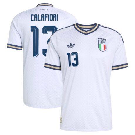 Riccardo Calafiori Italy National Team adidas 2026 Away On-Field Authentic Jersey - Light Blue - Front View