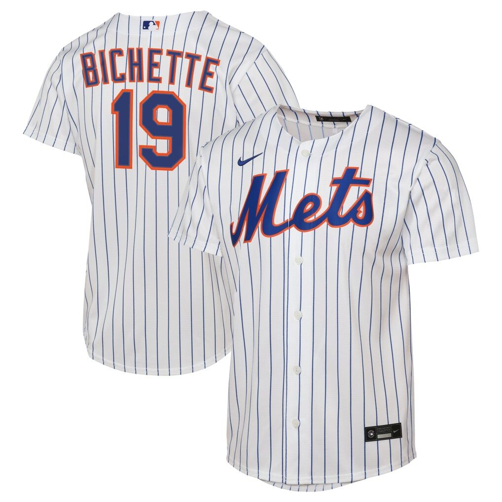 Bo Bichette New York Mets Nike Youth Home Baseline Jersey