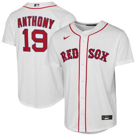 Roman Anthony Boston Red Sox Nike Youth Home Baseline Jersey - White - Front View