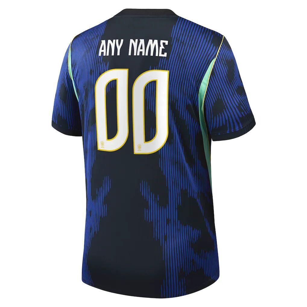 Brazil National Team Jordan Brand Youth 2026 Away Stadium Replica Custom Jersey