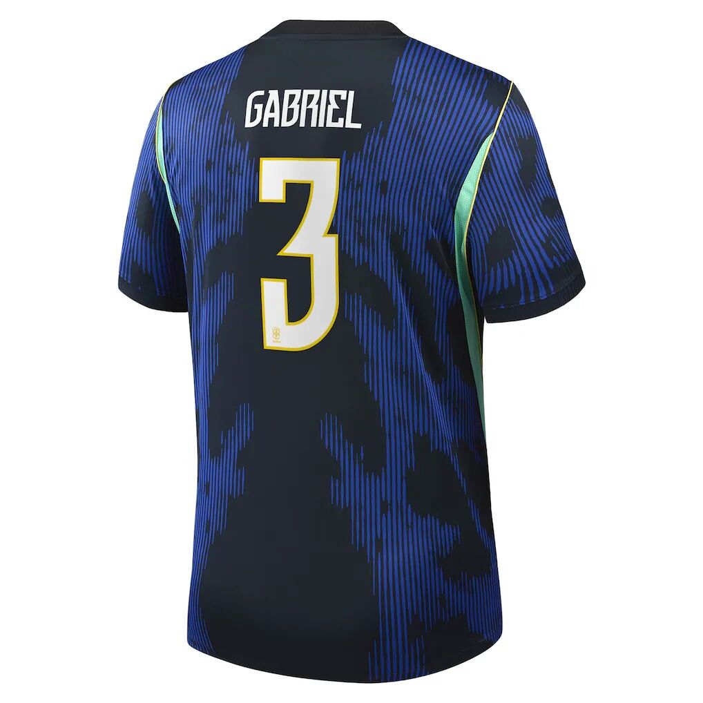 Gabriel Magalhães Brazil National Team Jordan Brand Youth 2026 Away Stadium Replica Jersey