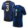 Gabriel Magalhães Brazil National Team Jordan Brand Youth 2026 Away Stadium Replica Jersey - Blue - Front View