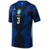 Gabriel Magalhães Brazil National Team Jordan Brand Youth 2026 Away Stadium Replica Jersey - Blue - Side View