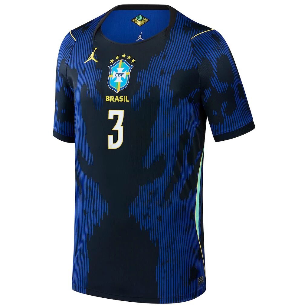 Gabriel Magalhães Brazil National Team Jordan Brand Youth 2026 Away Stadium Replica Jersey