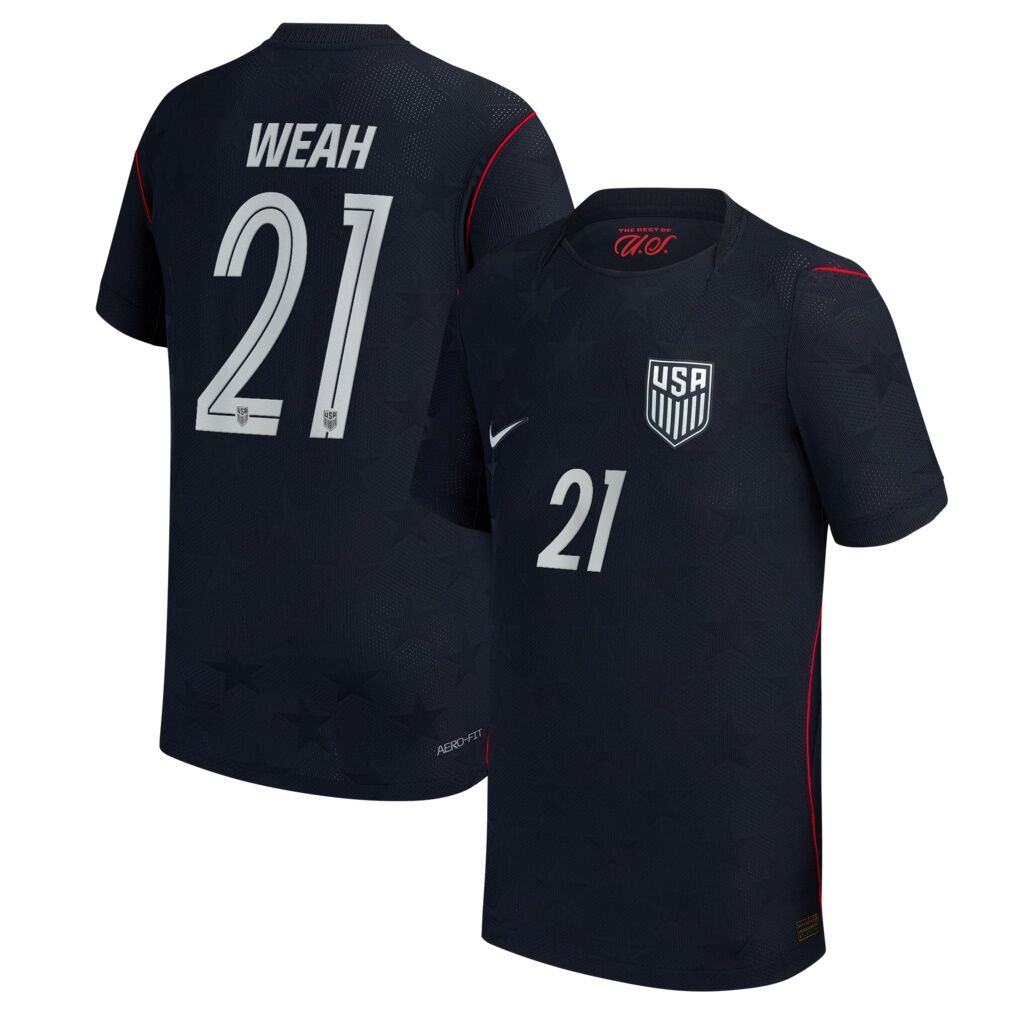 Timothy Weah USMNT Nike Youth 2026 Away Match Authentic Jersey