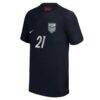 Timothy Weah USMNT Nike Youth 2026 Away Match Authentic Jersey - Blue - Side View