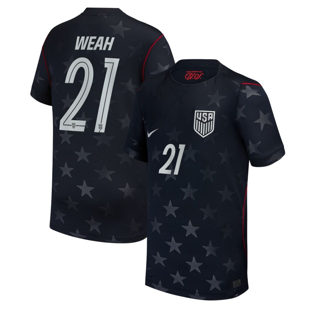 Timothy Weah USMNT Nike Youth 2026 Away Stadium Replica Jersey