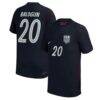 Folarin Balogun USMNT Nike Youth 2026 Away Match Authentic Jersey - Blue - Front View