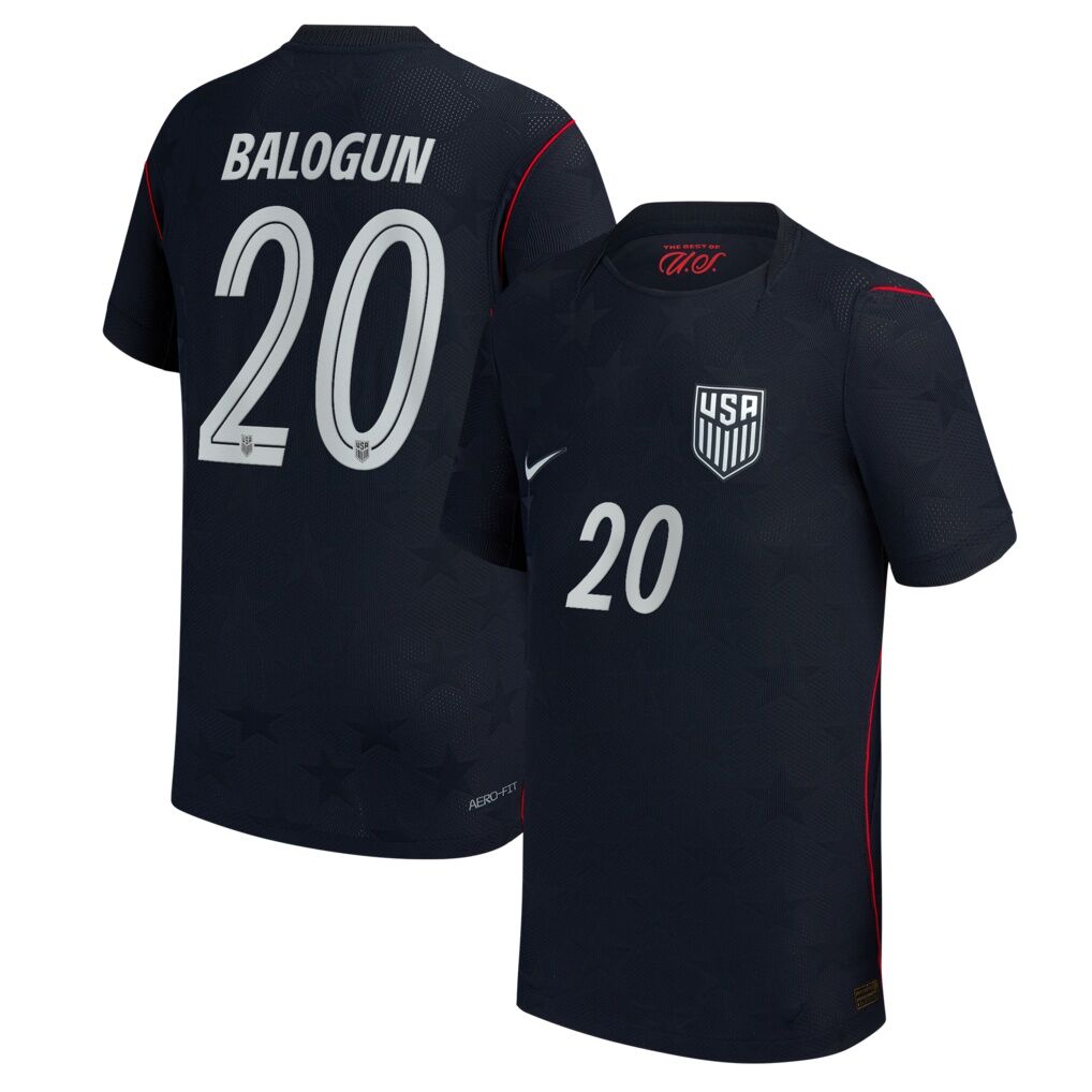 Folarin Balogun USMNT Nike Youth 2026 Away Match Authentic Jersey