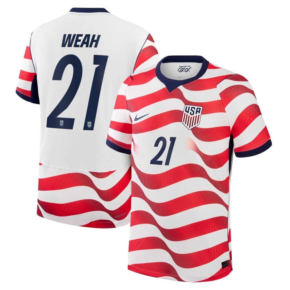 Timothy Weah USMNT Nike 2026 Home Match Authentic Jersey