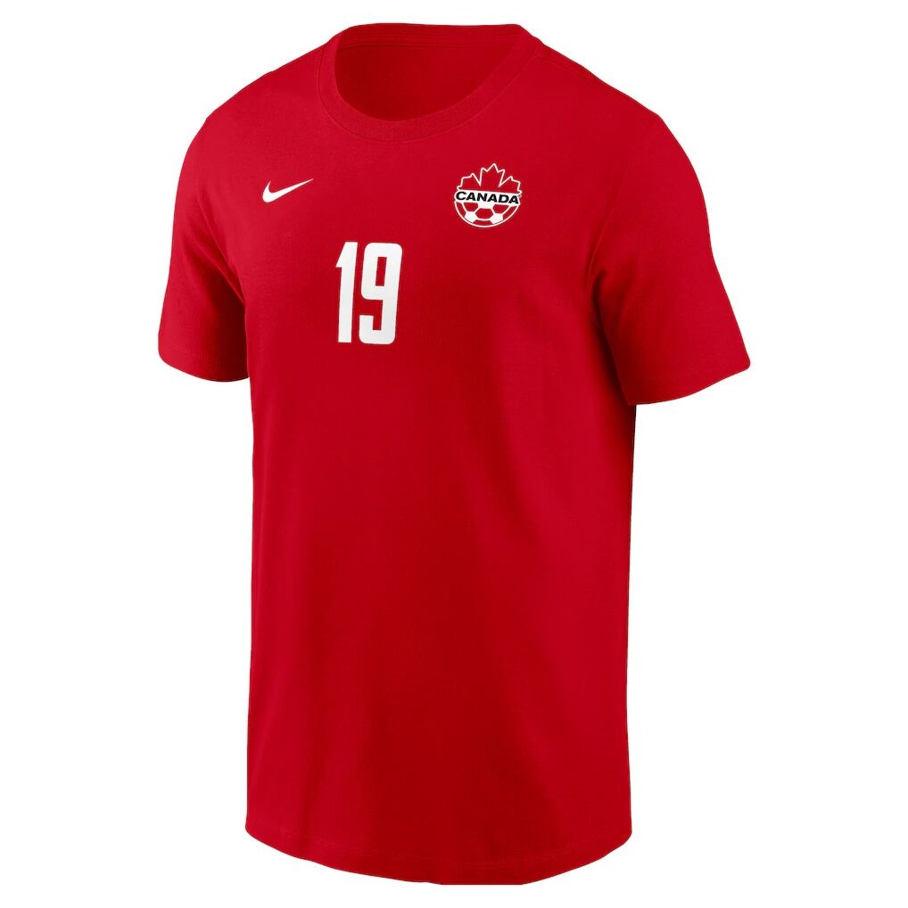 Alphonso Davies Canada Soccer Nike Home Name & Number T-Shirt