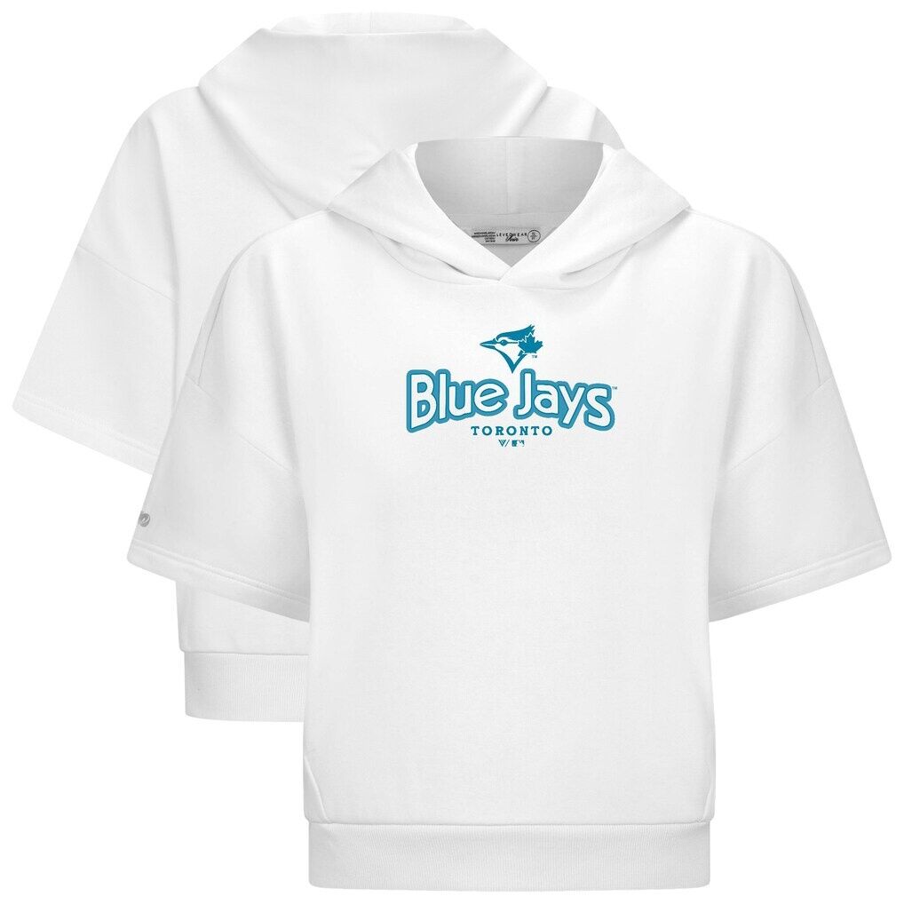 Toronto Blue Jays Levelwear Women's Amber Short Sleeve Cornerstone Hoodie