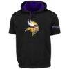 Minnesota Vikings Profile Big & Tall Fleece Pullover Hoodie - Black - Front View