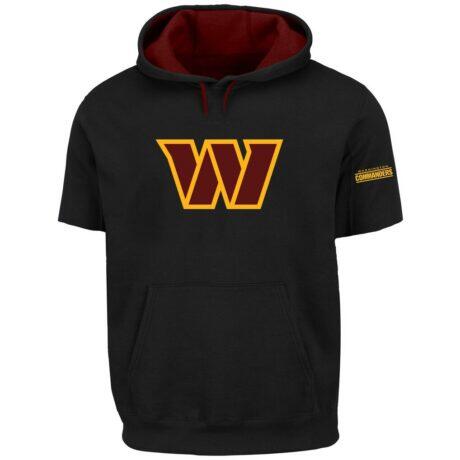 Washington Commanders Profile Big & Tall Fleece Pullover Hoodie - Black - Front View