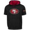 San Francisco 49ers Profile Big & Tall Fleece Pullover Hoodie - Black - Front View