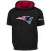 New England Patriots Profile Big & Tall Fleece Pullover Hoodie - Black - Front View