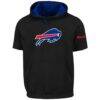 Buffalo Bills Profile Big & Tall Fleece Pullover Hoodie - Black - Front View