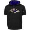 Baltimore Ravens Profile Big & Tall Fleece Pullover Hoodie - Black - Front View